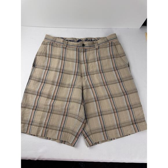 Tommy Bahama Plaid Men 34 Flat Front Shorts linen/Silk Light Weight Classy - Picture 1 of 16